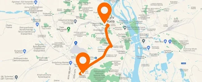 Teremky — Kyiv center — Κάθετη διάταξη