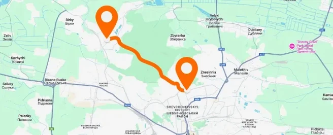 Брюховичи — Spartak Mall — вертикальное расположение