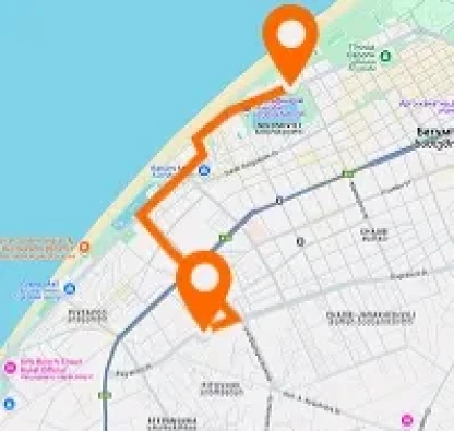 Route to Shota Rustaveli University — Horizontale Anordnung
