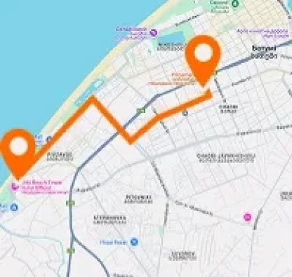 Europark to Pirosmani Restaurant — Horizontale Anordnung