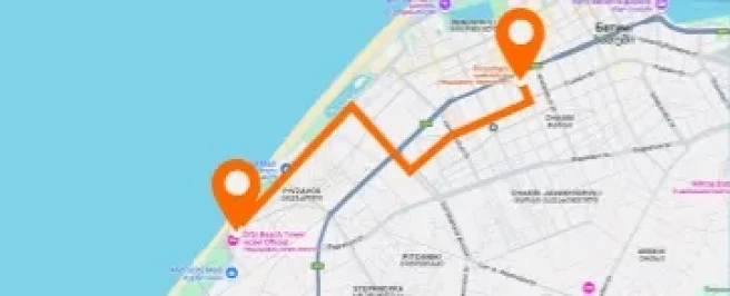 Europark to Pirosmani Restaurant — Vertikale Anordnung