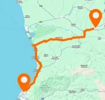 Route to Batumi Airport — Horizontale Anordnung