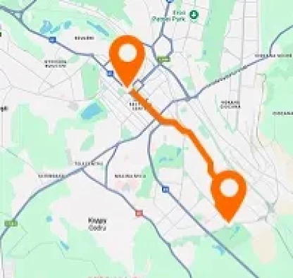 Route to Botanical Garden — horizontal layout