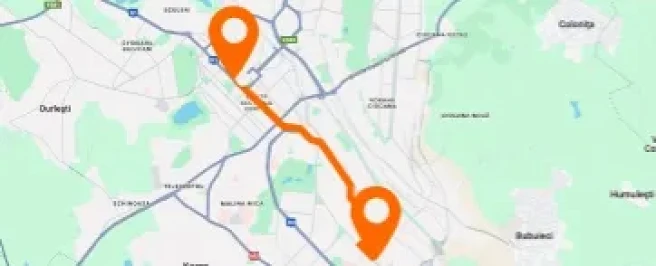 Route to Botanical Garden — vertical layout