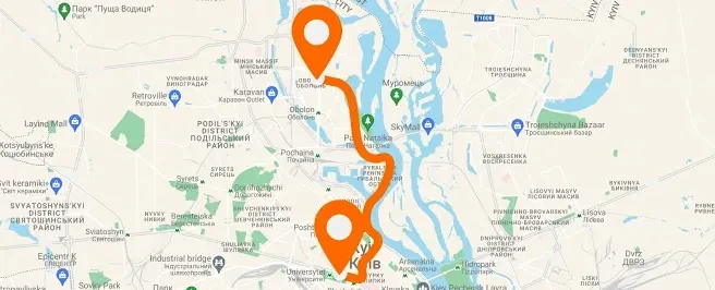 Obolon — Kyiv center — Κάθετη διάταξη